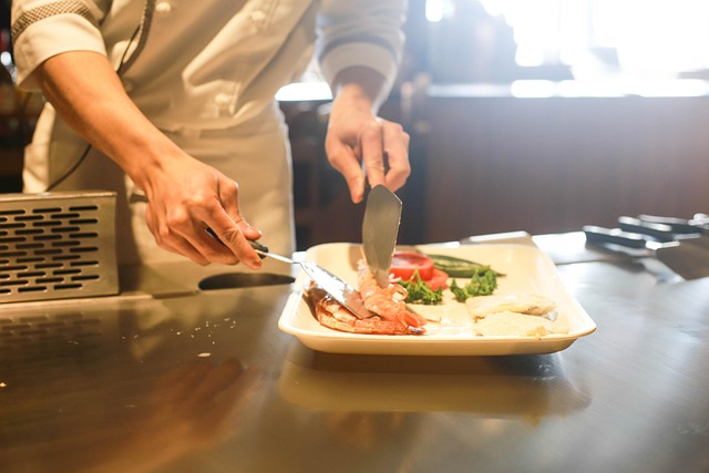 Chef preparing fresh ingredients